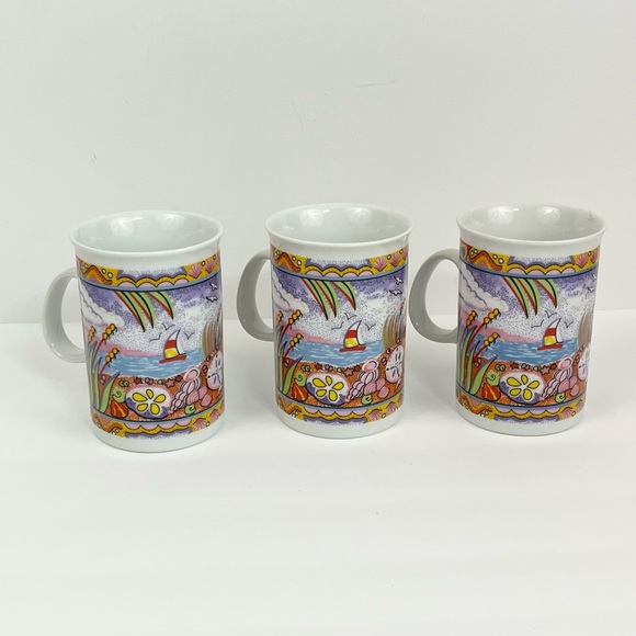 Set of 3 Mexico Beach Florida Coffee Mugs - Picture 3 of 12